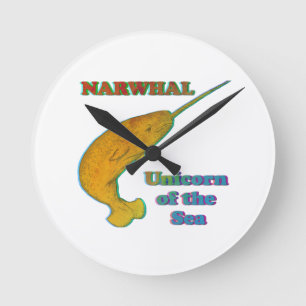 Narwhal - Unicorn of the Sea Rund Klocka