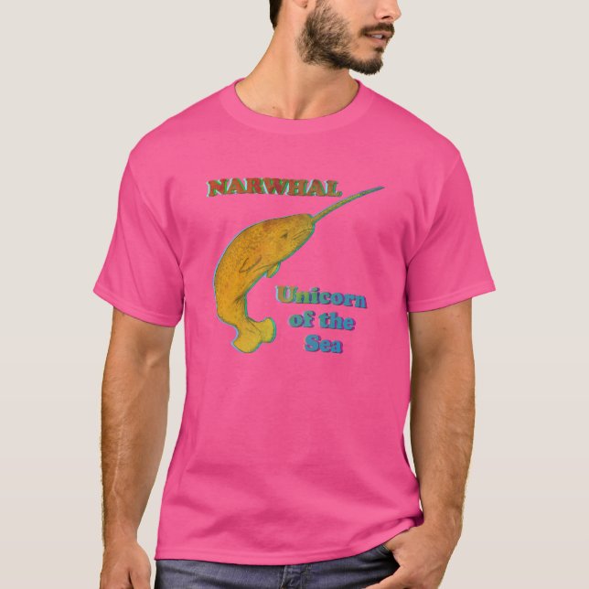 Narwhal - Unicorn of the Sea Tee Shirt (Framsida)