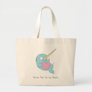 Narwhal Valentine Day Kids Jumbo Tygkasse