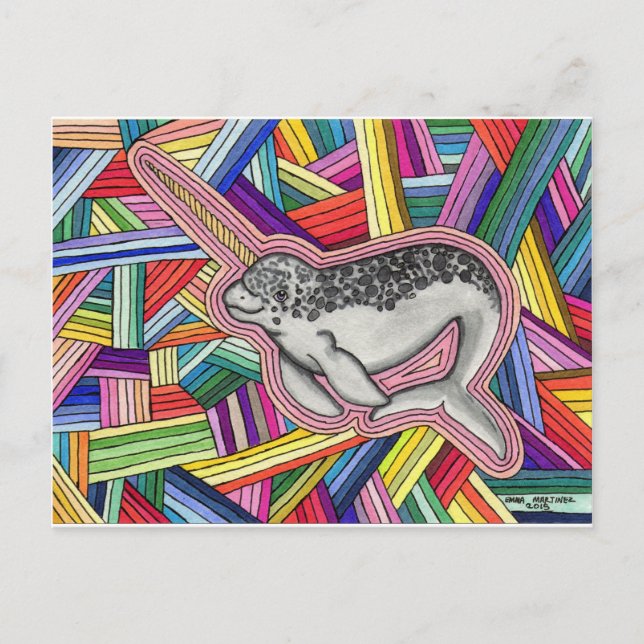 Narwhal Vykort (Framsida)