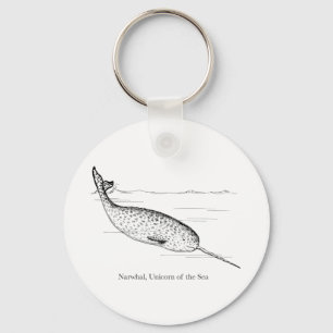 Narwhal Whale Unicorn of the Sea Nyckelring