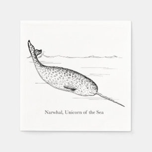 Narwhal Whale Unicorn of the Sea Pappersservett