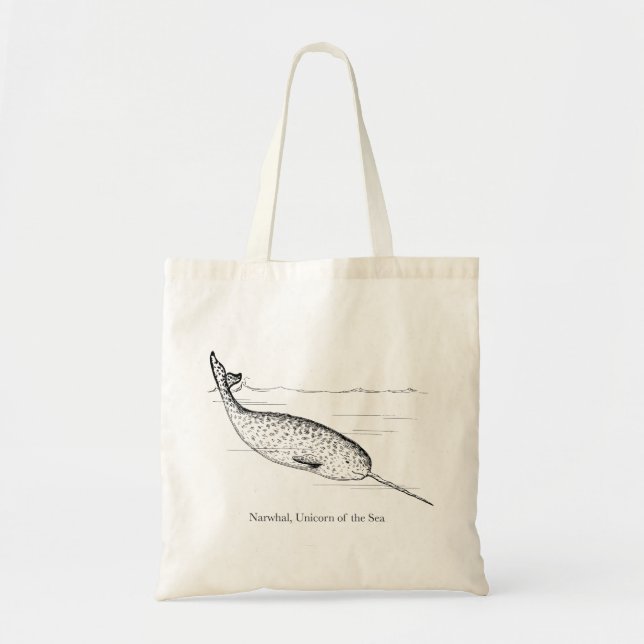 Narwhal Whale Unicorn of the Sea Tygkasse (Framsidan)