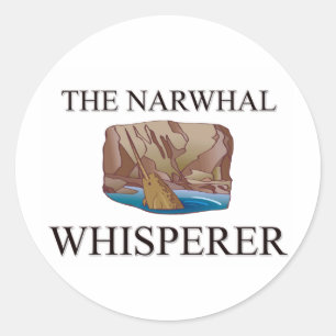 Narwhal Whisperer Runt Klistermärke