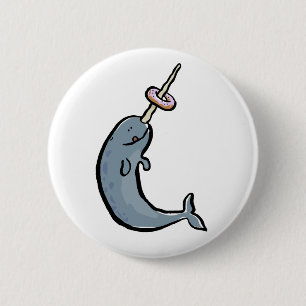 narwhale och munk knapp