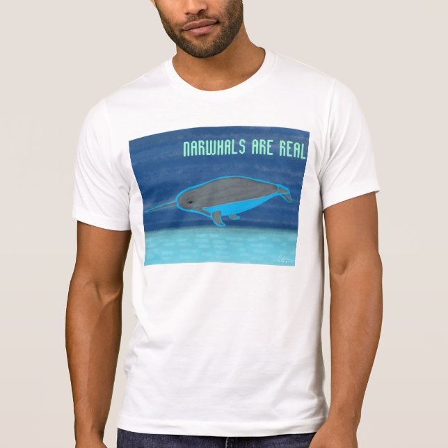Narwhals är Real T Shirt (Framsida)