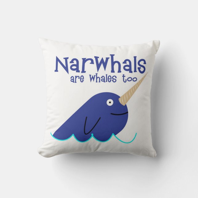 narwhals är val kudder för kudde (Framsida)