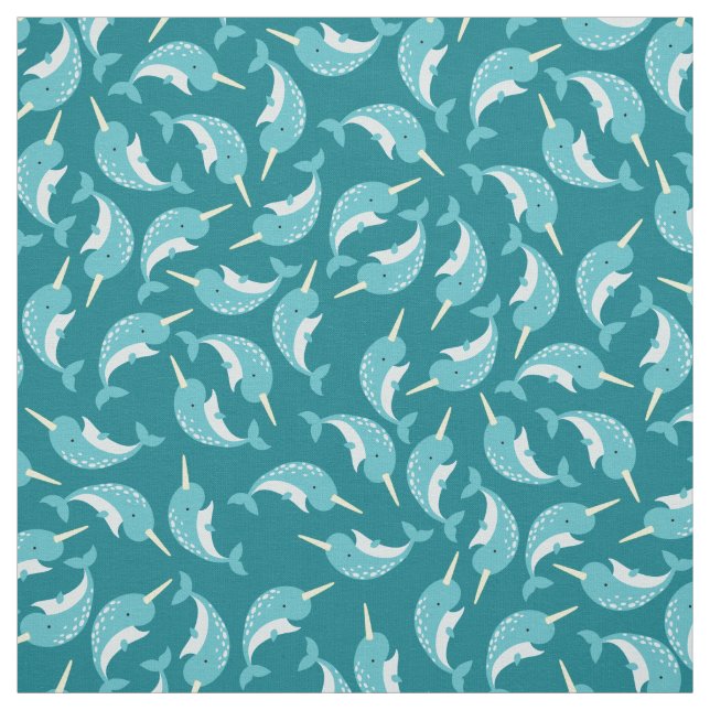 Narwhals Cute Kids Baby Nursery Tyg (Provkarta)