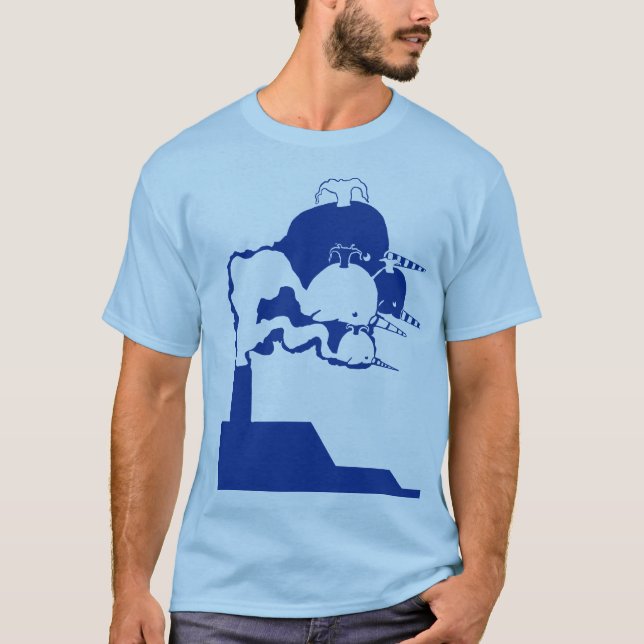 Narwhals dyka upp t shirt (Framsida)
