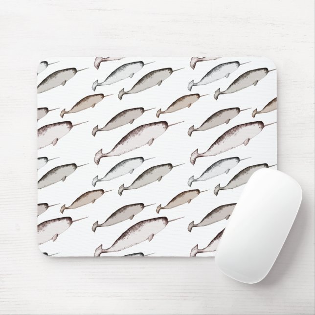 Narwhals Simma - Narwhal Mönster Whale Älskare Gif Musmatta (Med mus)