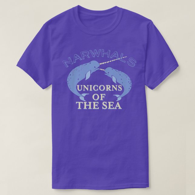 Narwhals Unicorns of the Sea T Shirt (Design framsida)