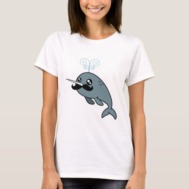 Narwhalstache T-shirt (Framsida)