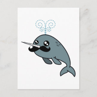 Narwhalstache Vykort