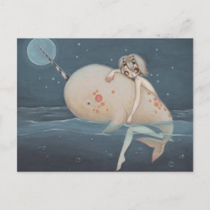 Narwhwhitold lowbrow gothic Art-vykort Vykort