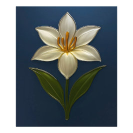 Narzissen Blume – Moderne Botanische Glanzkunst Fototryck