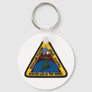 NAS Adak, Alaska vit Keychain Nyckelring