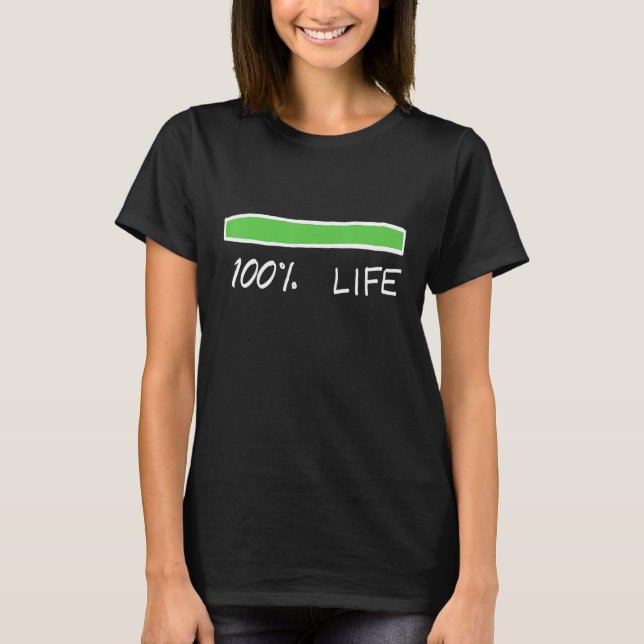 Nas Daily 100 Life T Shirt (Framsida)