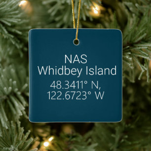 NAS Whidbey Island Latitud Longitud Julgransprydnad Keramik