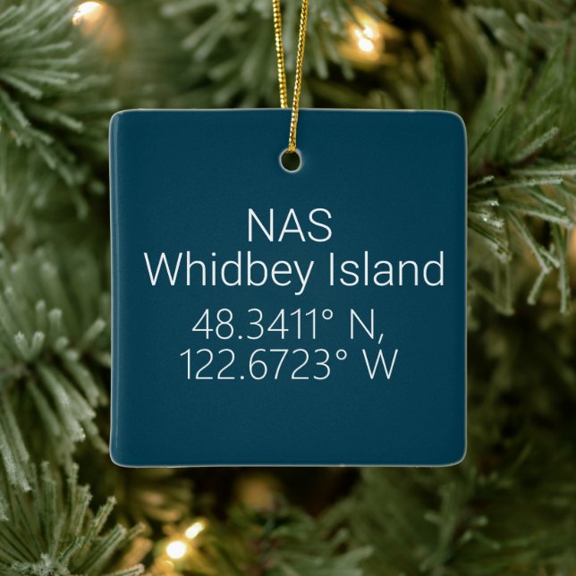 NAS Whidbey Island Latitud Longitud Julgransprydnad Keramik (Träd)