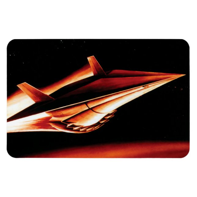 NASA Aero Space Flygplan Shuttle 60's Artist Conce Magnet (Horisontell)