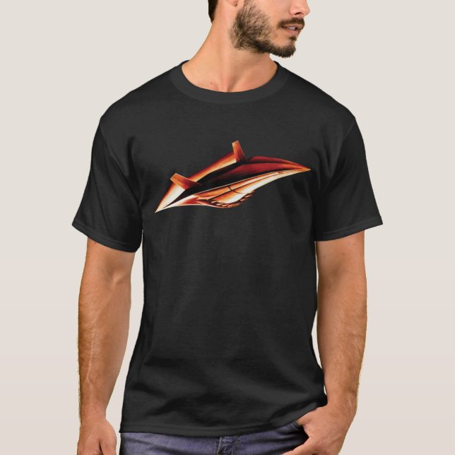 NASA Aero Space Plane Shuttle 60-talets konstnärsk T-shirt (Framsida)