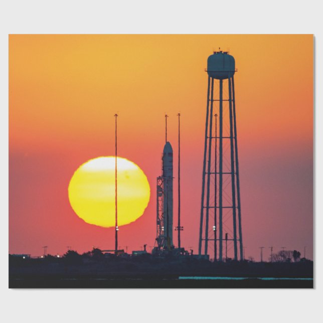NASA Antares-raket soluppgångsstart Presentpapper (Platt)