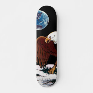 NASA Apollo 11 Måne Landing Lunar Patch Insignia Skateboard Bräda 20 Cm