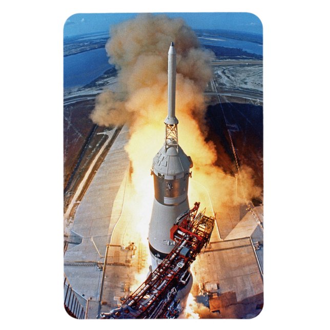 NASA Apollo 11 Måne Landing Rocket Launch Magnet (Vertikal)