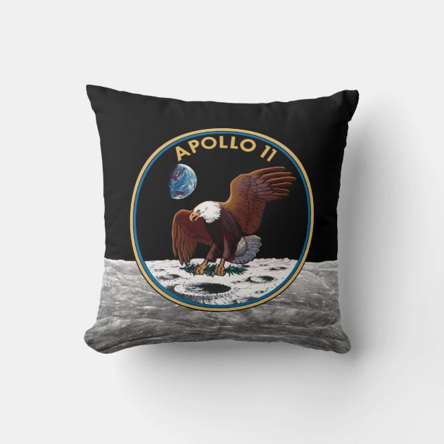 NASA Apollo 11 månlandning Lunar Patch Insignia Kudde (Framsida)