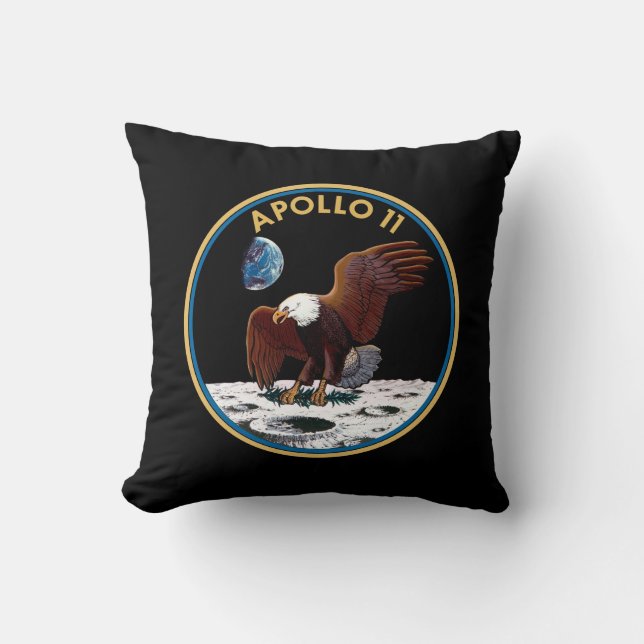 NASA Apollo 11 månlandning Lunar Patch Insignia Kudde (Framsida)