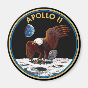 NASA Apollo 11 månlandning Lunar Patch Insignia Magnet