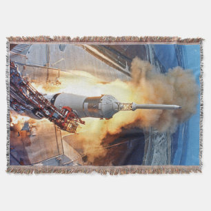 NASA Apollo 11 månlandning raketuppskjutning Filt
