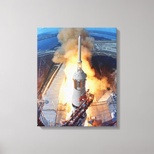 NASA Apollo 11 månlandningsraketuppskjutning Canvastryck