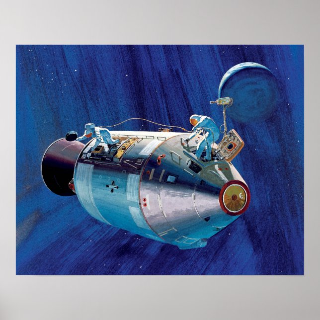 NASA Apollo 15 Command Service Module Artwork Poster (Framsidan)