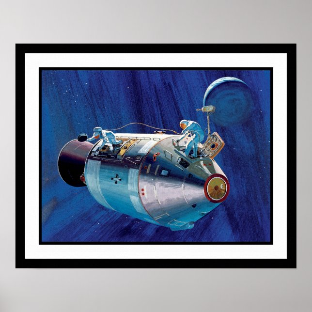 NASA Apollo 15 Kommando Service Modul Konstverk Poster (Framsidan)