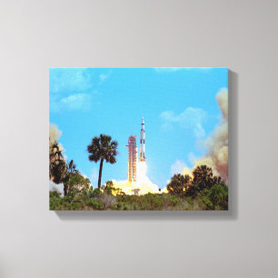 NASA Apollo 16 Saturn V-raketuppskjutning Canvastryck