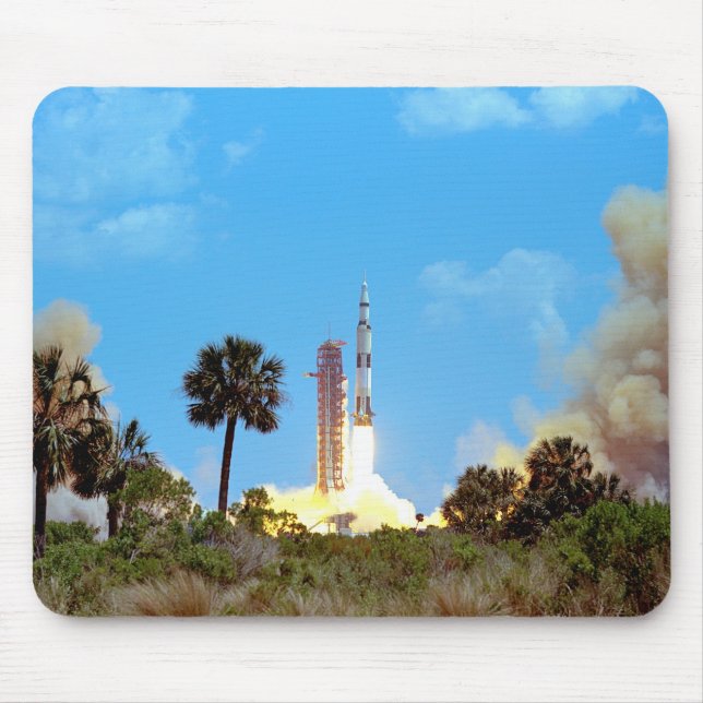 NASA Apollo 16 Saturn V-raketuppskjutning Musmatta (Framsidan)