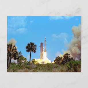 NASA Apollo 16 Saturn V-raketuppskjutning Vykort