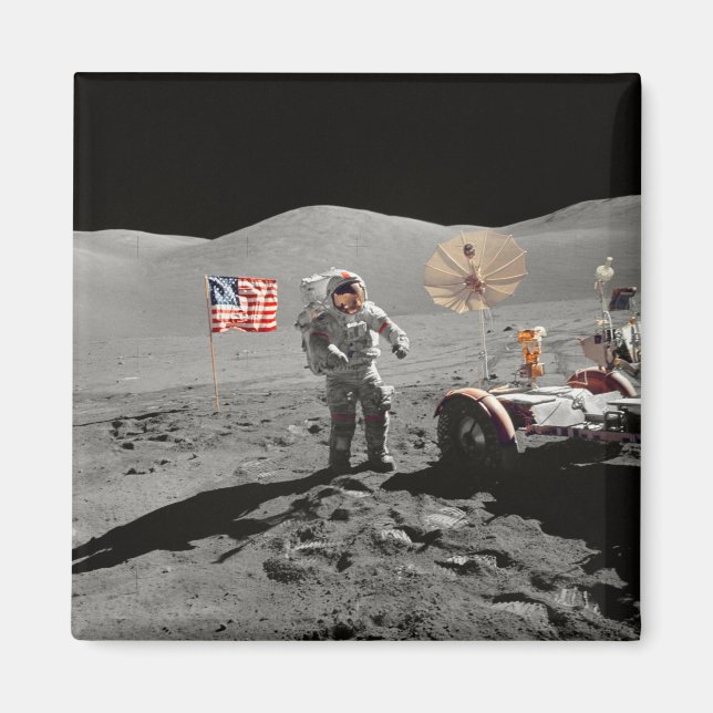 NASA Apollo 17 lunar landing mission, 1972 Magnet (Framsidan)