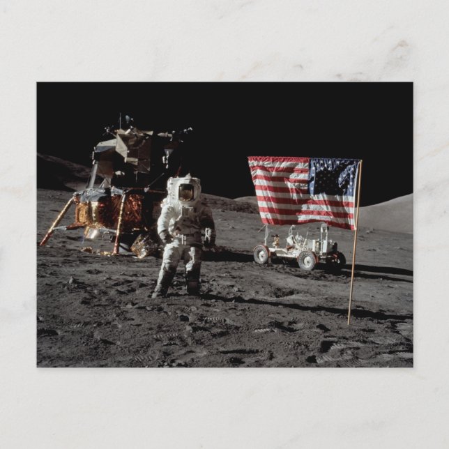 NASA Apollo 17 lunar landing mission, 1972 Vykort (Framsida)