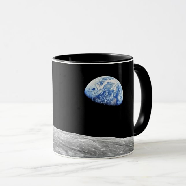NASA Apollo 8 Earthrise Måne Lunar Orbit Photo Mugg (Framsida höger)