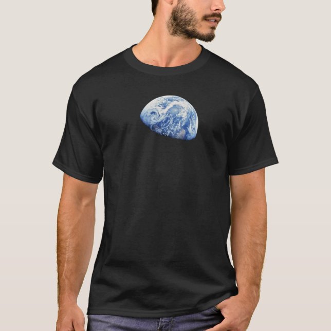 NASA Apollo 8 Earthrise Moon Lunar omloppsbana Fot T-shirt (Framsida)