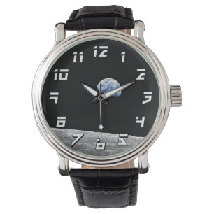 NASA Apollo 8 Earthrise Moon Lunar Orbit Foto Armbandsur