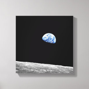 NASA Apollo 8 Earthrise Moon Lunar Orbit Foto Canvastryck