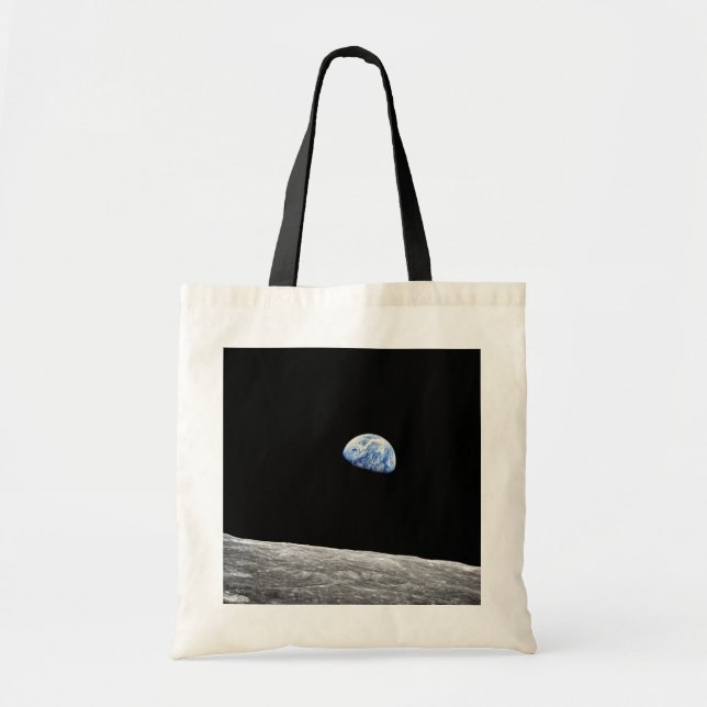 NASA Apollo 8 Earthrise Moon Lunar Orbit Foto Tygkasse (Framsidan)