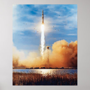 NASA Apollo 8 Rocket Launch Kennedy Space Center Poster
