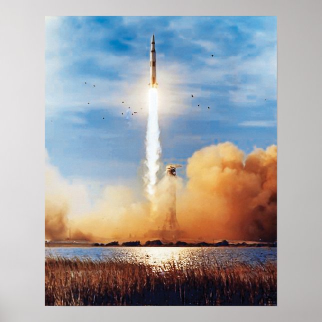 NASA Apollo 8 Rocket Launch Kennedy Space Center Poster (Framsidan)