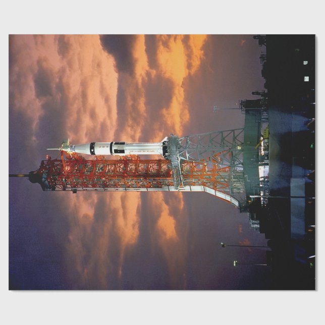 NASA Apollo Soyuz uppskjutningsfordon Sunrise Laun Presentpapper (Platt)