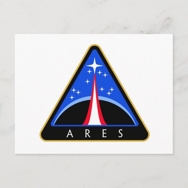 NASA Ares Rocket Logotyp Vykort (Framsida)