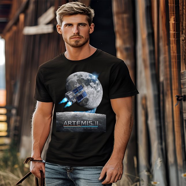 NASA Artemis II månuppdrag Galaxy raketutrustning T Shirt (Skapare uppladdad)